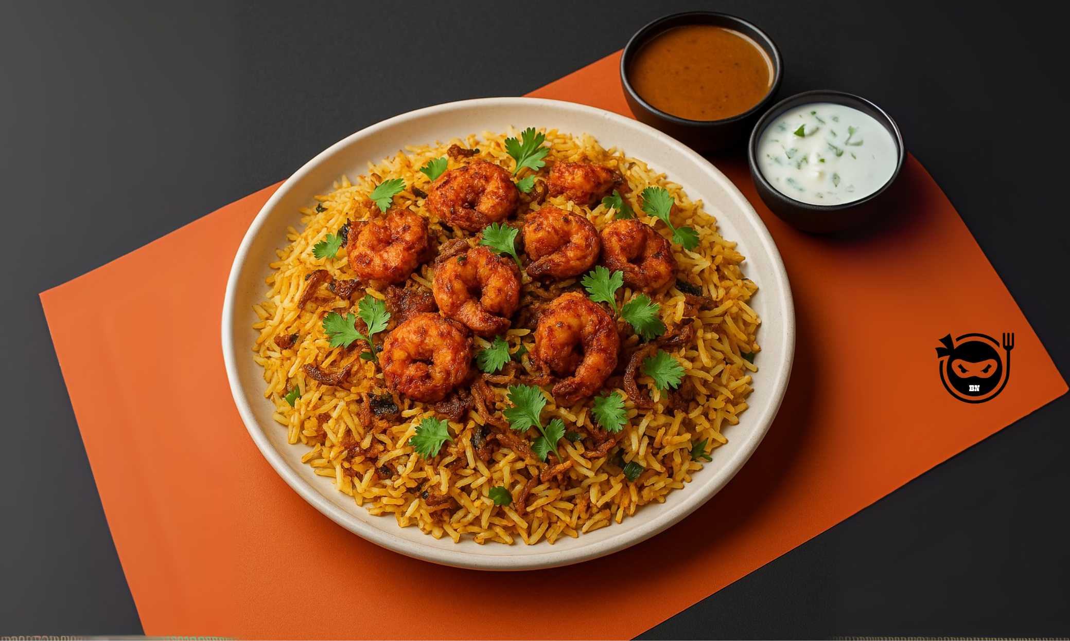 Biryani Ninja's Prawn 65 Biryani